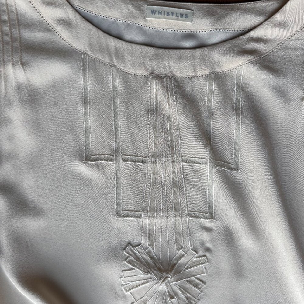 Whistles Cream Silk Dress - UK 12 / EU 40 / US 8 - Picture 2 of 13